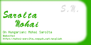 sarolta mohai business card